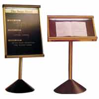 Free standing scroll menu case