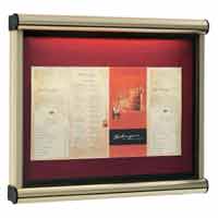 Wall mounted scroll menu case